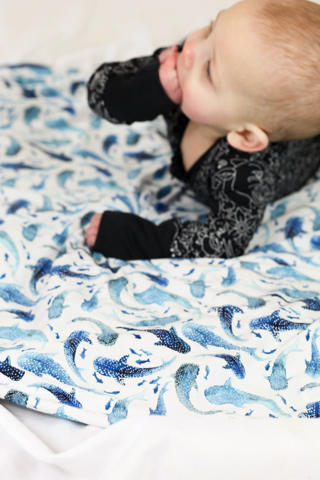 Whale Shark Wonder Bamboo Blanket