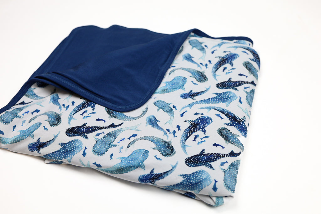 Whale Shark Wonder Bamboo Blanket