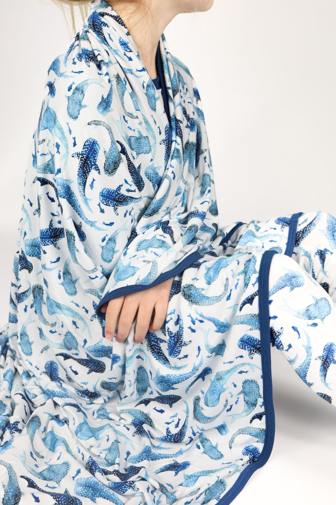 Whale Shark Wonder Bamboo Blanket